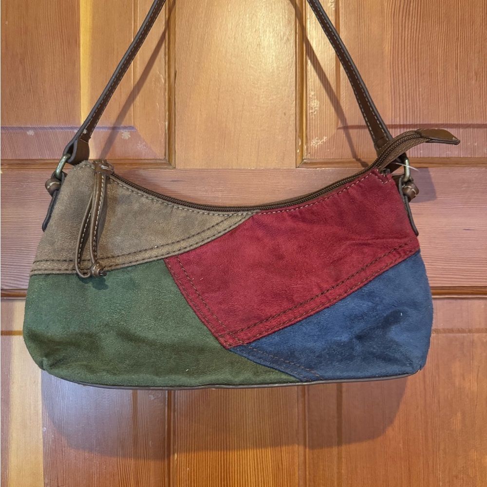 Multicolor Patchwork Shoulder Bag - image 1